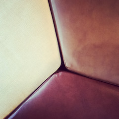 Image showing Furniture, close-up of leather and textile seats.