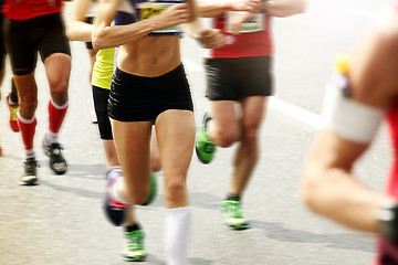 Image showing Marathon runners 