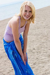 Image showing Fun on the beach