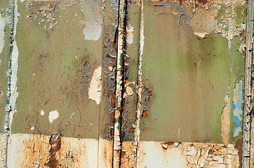 Image showing old rusty metal with scratches cracks  texture  