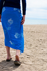 Image showing A walk on the beach