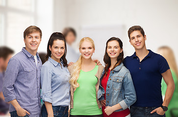 Image showing group of standing smiling students