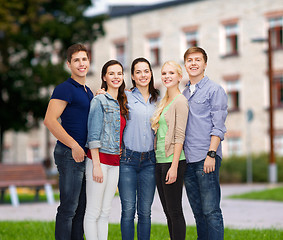 Image showing group of smiling students standing