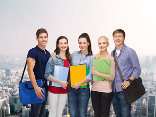 Image showing group of smiling students standing