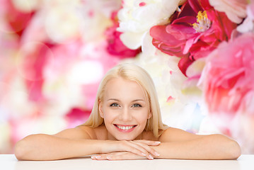 Image showing clean face and shoulders of beautiful young woman