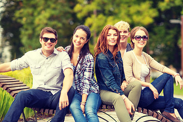 Image showing group of students or teenagers hanging out