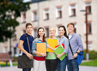 Image showing group of smiling students standing