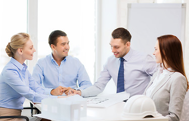 Image showing happy team of architects and designers in office