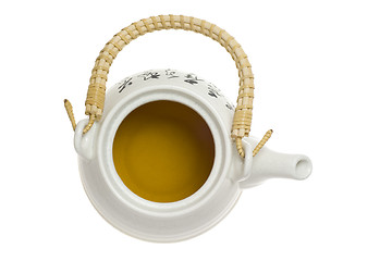 Image showing Chinese teapot top view

