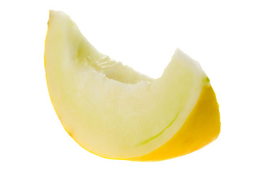 Image showing Slice of honey white melon

