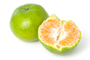 Image showing Green Mandarin orange

