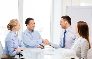 Image showing happy team of architects and designers in office