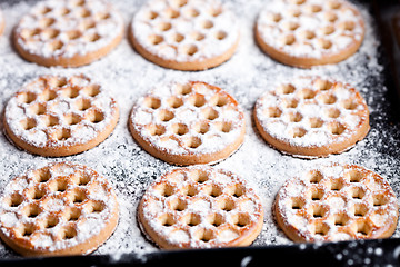 Image showing honey cookies on baking sheet