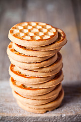 Image showing stack of honey cookies 