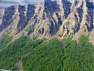 Image showing Aerial view on mountains of Putorana plateau