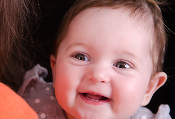 Image showing Portrait of cheerful six-month baby