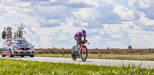 Image showing The Cyclist Michele Scarponi 