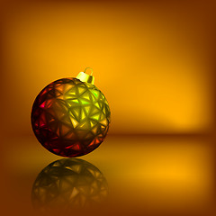 Image showing Christmas balls on the gold background. EPS 8