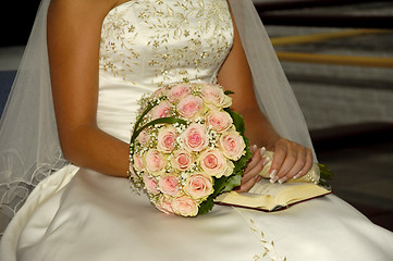 Image showing Flowers and bride