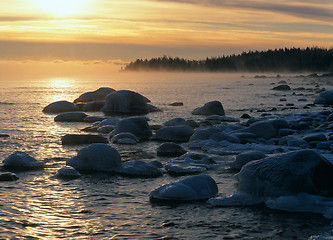 Image showing Noon on the winter sea