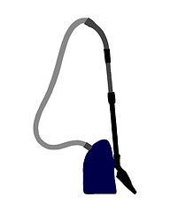 Image showing The silhouette of a vacuum cleaner on white