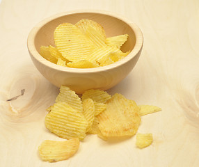 Image showing Detailed but simple image of potato chips