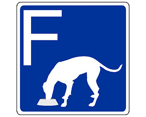 Image showing Traffic sign for dogs