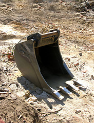 Image showing Single digger shovel on a site