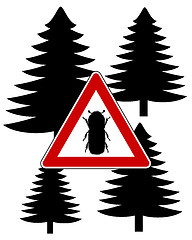 Image showing Bark-beetle attention sign