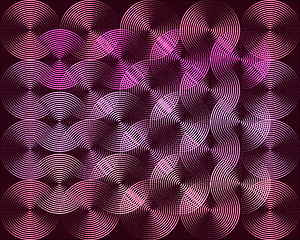 Image showing Metallic shimmering background picture out of many colored circle lines