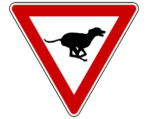 Image showing Traffic sign for dogs