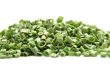 Image showing Chives on white