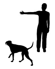 Image showing Dog training (obedience): Command: Go right!