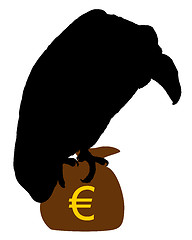 Image showing Vulture with moneybag 