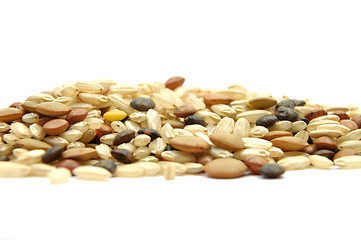 Image showing Brown rice and lentils