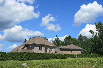 Image showing New house in a rich suburban neighborhood