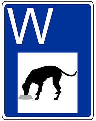 Image showing Traffic sign for dogs