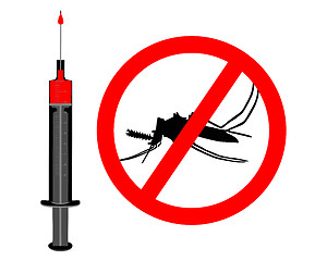 Image showing  immunization against malaria as illustration on white background