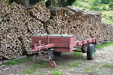 Image showing Wood pile