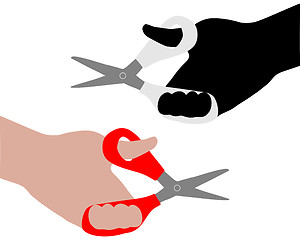 Image showing Knife with scissors