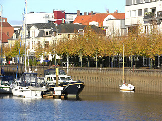 Image showing Boats drop anchor in a haven in Oldenburg