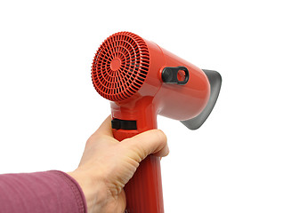 Image showing Hand with blow-drier