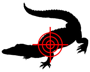 Image showing Crocodile crosshair