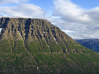 Image showing Aerial view on mountains