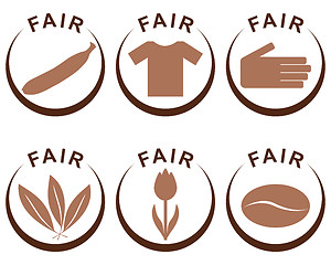 Image showing Symbols and products of fair trade