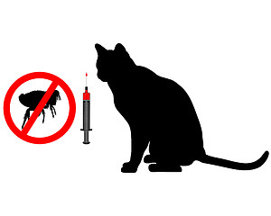 Image showing Cat flea vaccination