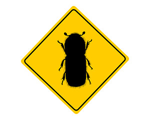 Image showing Bark beetle warning sign