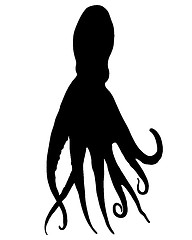 Image showing Octopus Silhouette