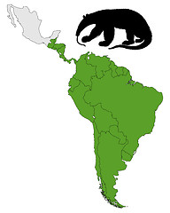 Image showing Giant anteater range