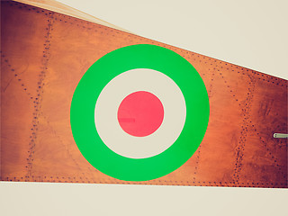 Image showing Retro look Italian air force flag